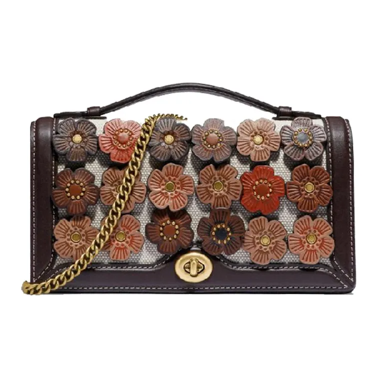 COACH Riley Canvas Chain Bag, Shoulder Bag Trumpets Women's