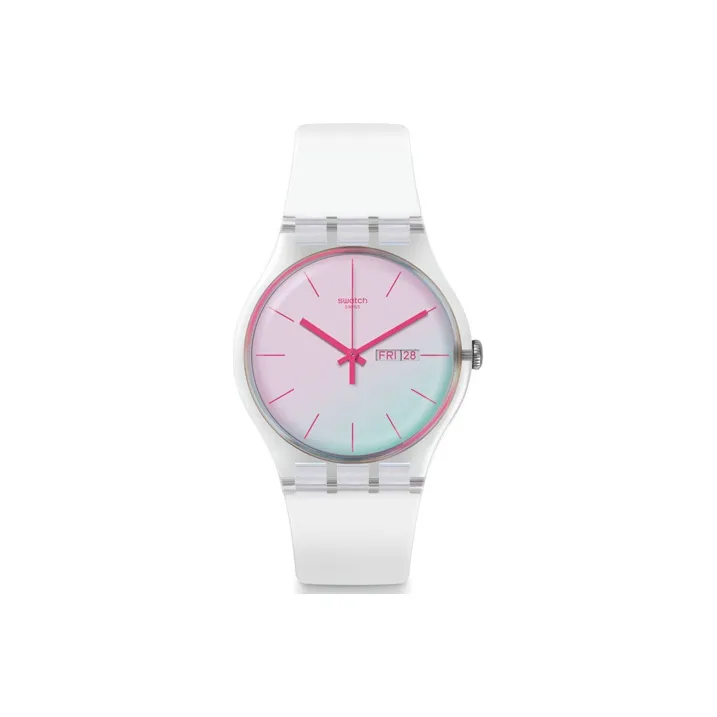 SWATCH Originals Collection Кварцевый механизм Унисекс Часы Многоцветный циферблат Часы Пластиковый корпус Часы Силиконовый ремешок