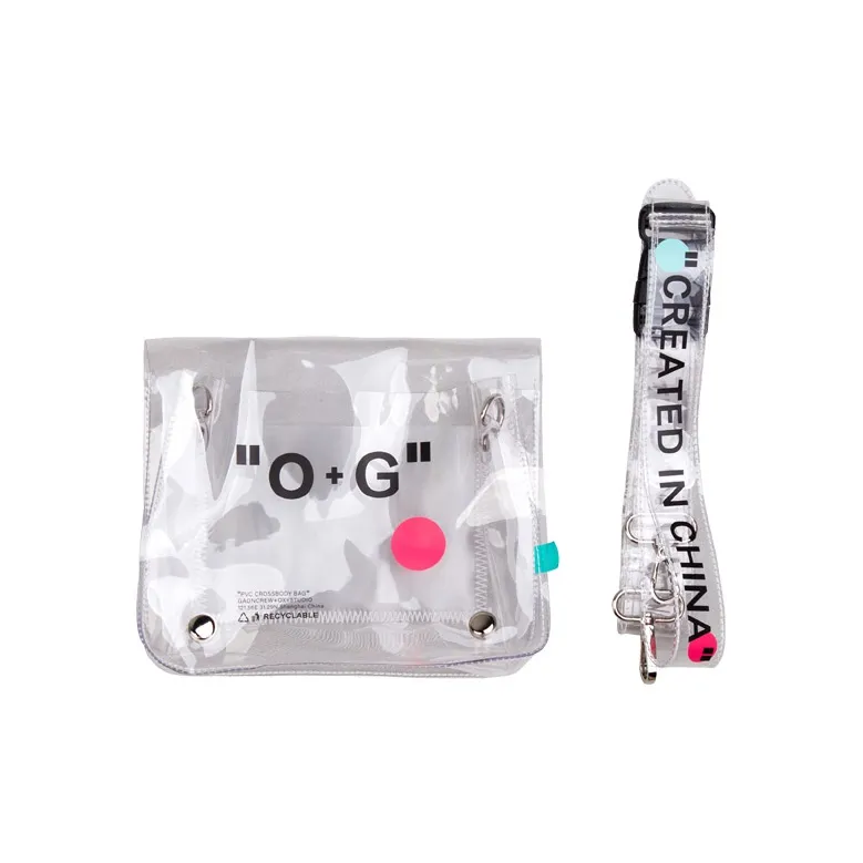 GAONCREW × OXY Collaboration PVC Fanny Pack Crossbody Bags Regular Unisex Transparent