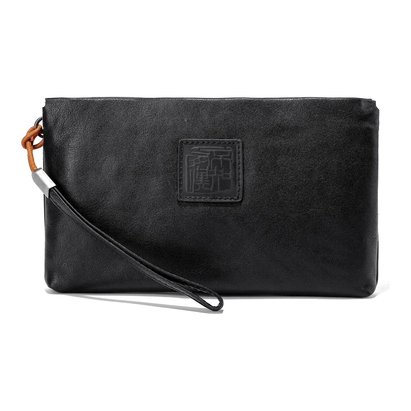 Ace Paul Конверт Сумка из крупнозернистой текстуры Коровьей Кожи Клатч Средний Унисекс Черный