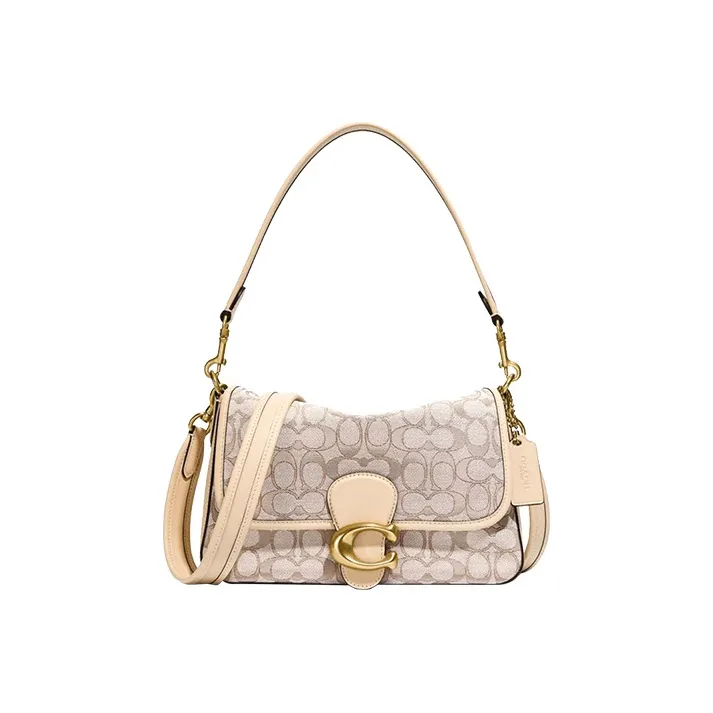 COACH Tabby Жаккардовая ткань с кожаными вставками Сумка на плечо Средний Женские Дуб с Кленовый