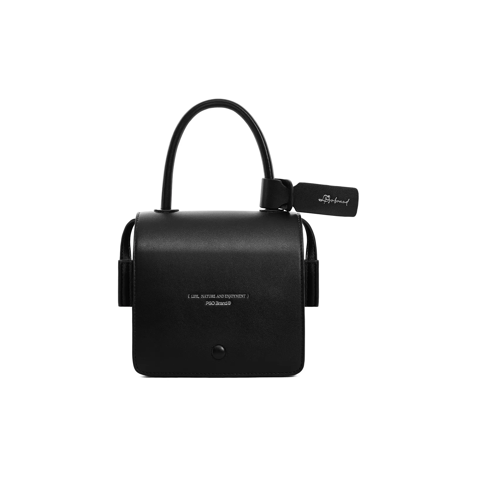 PSO Brand ПУ (полиуретан) Через плечо Портативный Бостон Сумка на плечо Унисекс Черный Синий Серый