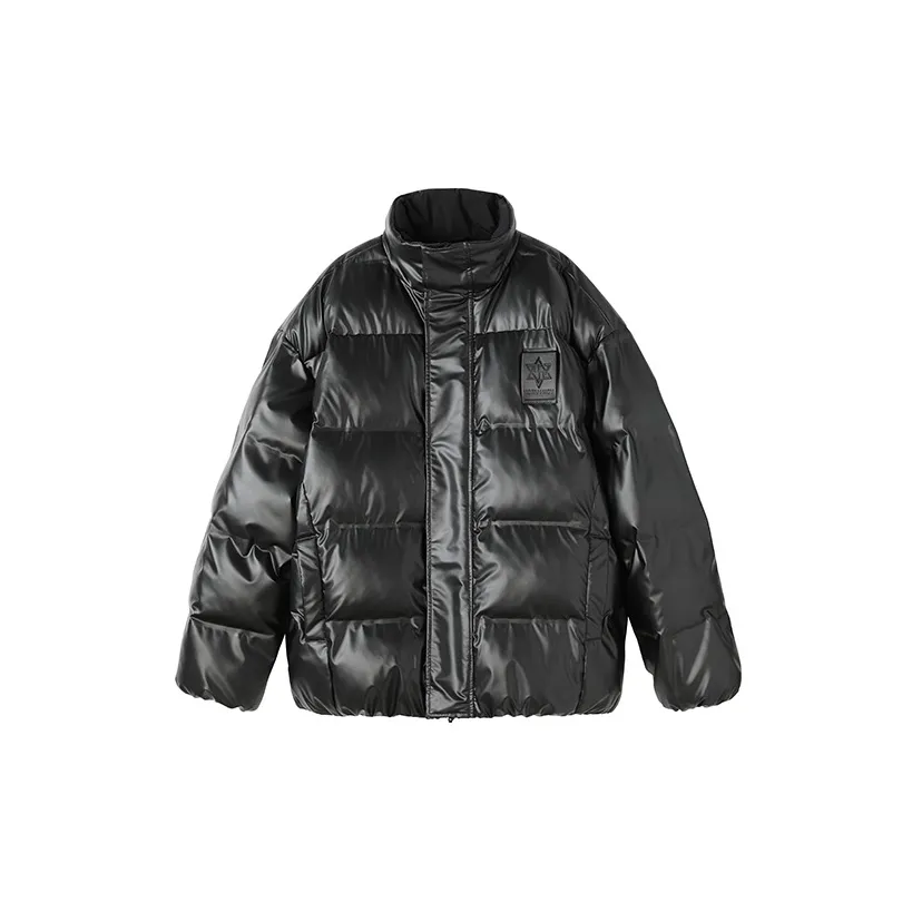 NORVINCY Cropped Cycling Loose Fit Stand Collar Puffer Jacket Winter Unisex