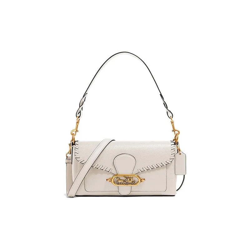 COACH Jade Leather God Of Wine Bag, Shoulder Bag, Handbag, Crossbody Bag, Shoulder Bag Women's Cream White