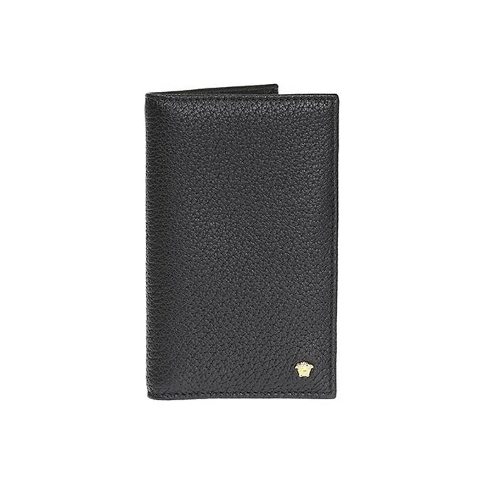 FANSIZHE Leather Leather Clip Wallet Men's Black