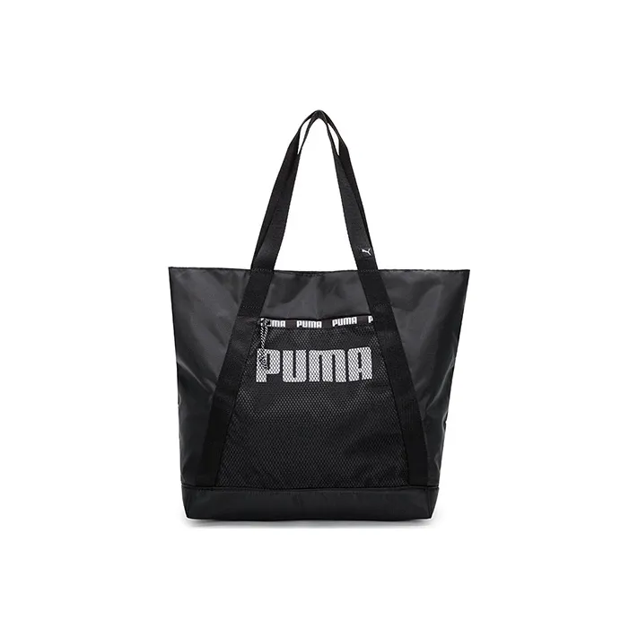 PUMA Fabric Tote Bag, Shopping Bag, Handbag, Shoulder Bag Unisex Black
