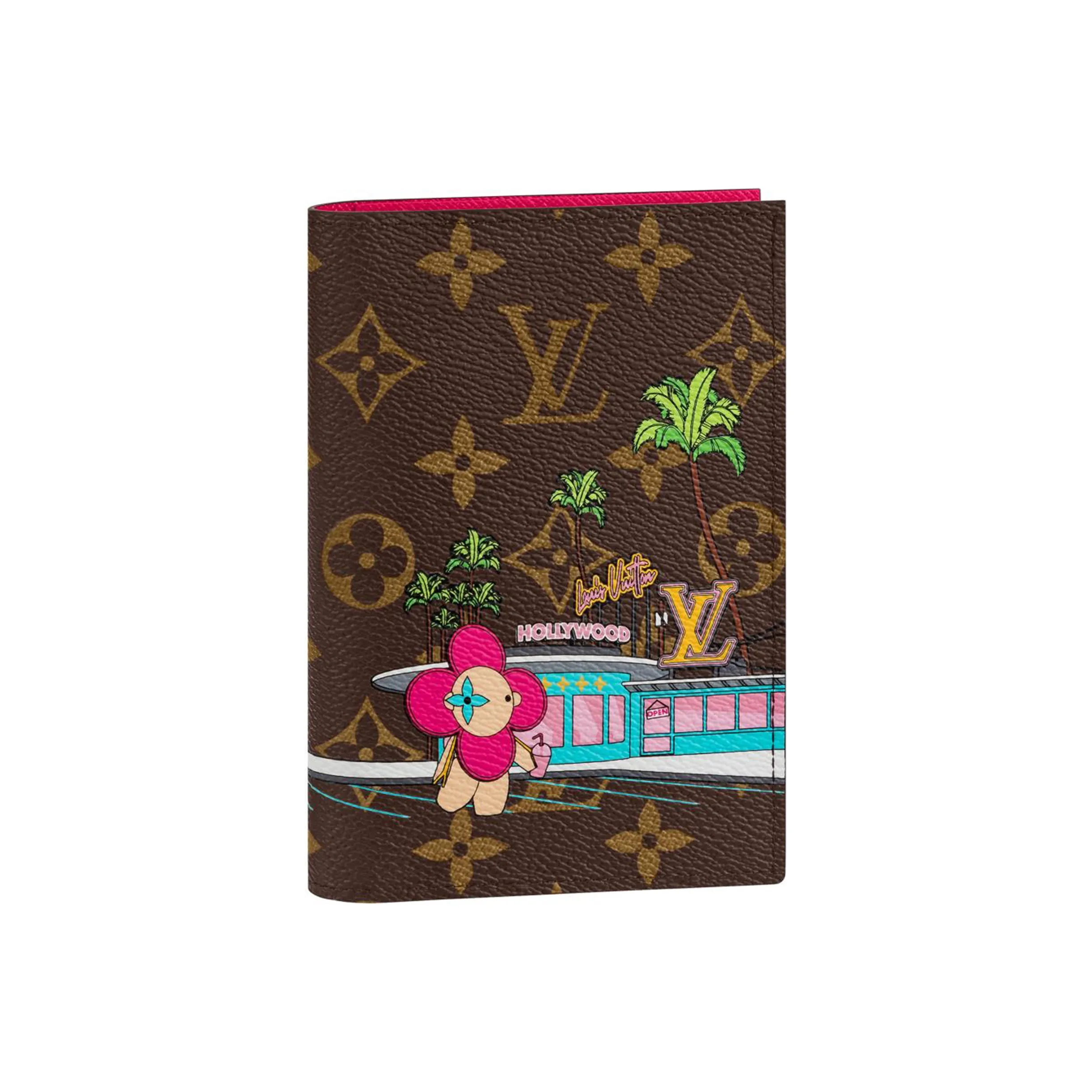 LOUIS VUITTON Passport Cover Monogram Vivienne Fuchsia Pink