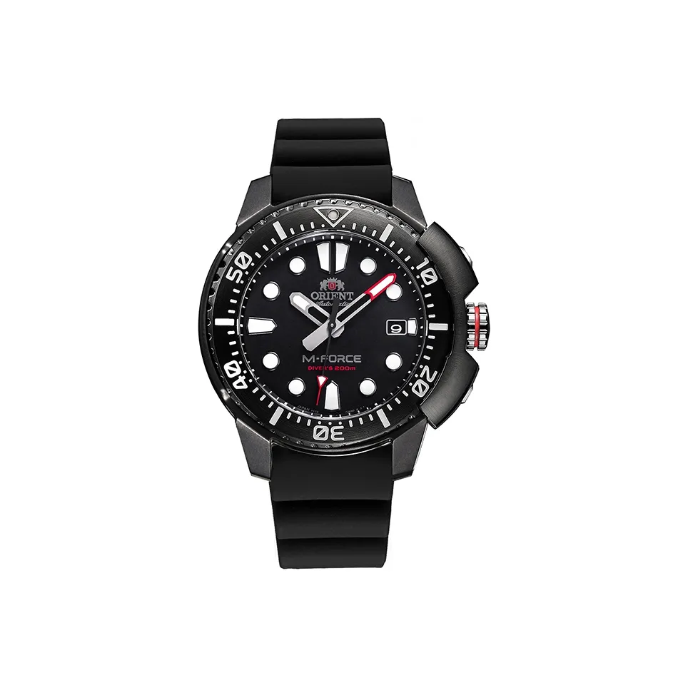 ORIENT Sports Collection Mechanical Movement Rubber Strap Watch Men's Watches Black Dial AC0L03B