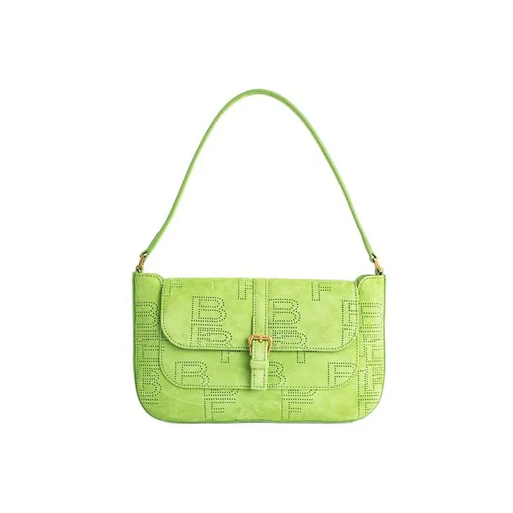 By Far Miranda Calfskin With Suede Baguette Shoulder Bag, Handbag Shoulder Bag Women's Bright Green