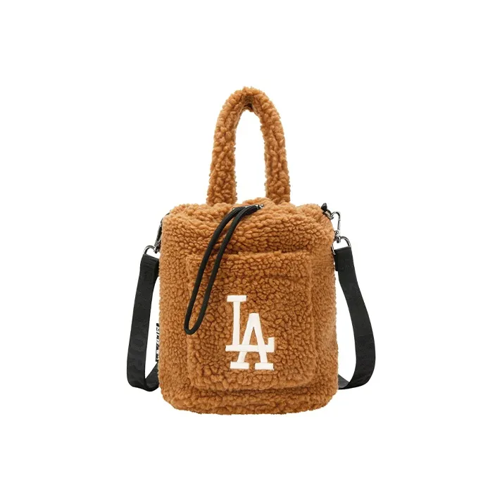 MLB Los Angeles Dodgers Полиэстер Ведрообразная Сумка Сумка через плечо Сумка Обычная Женская Коричневая