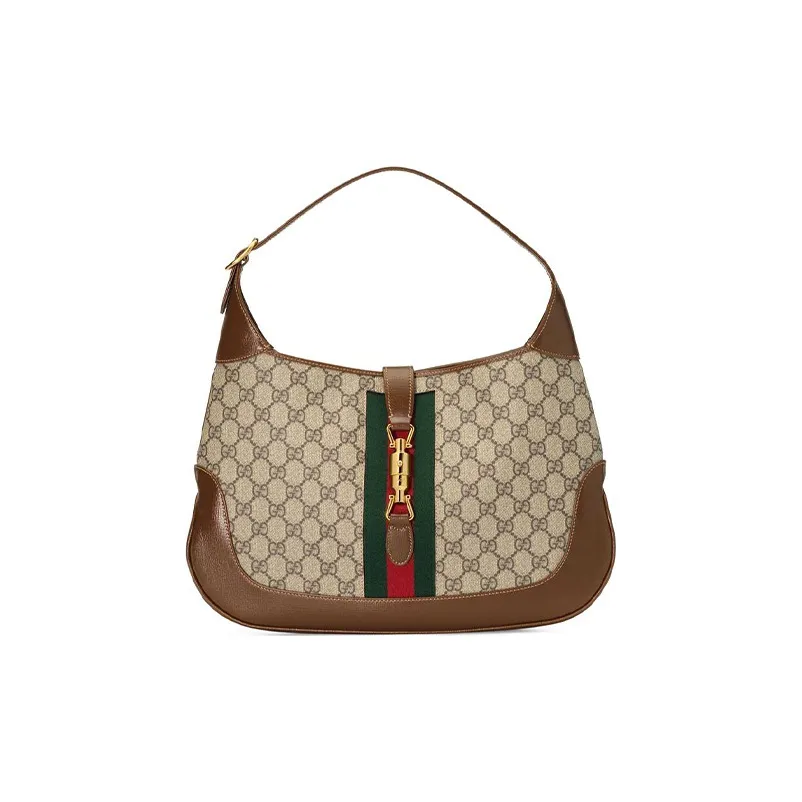GUCCI Jackie 1961 Leather Crescent Shoulder Bag Shoulder Bag Women's Ebony Brown Multicolor