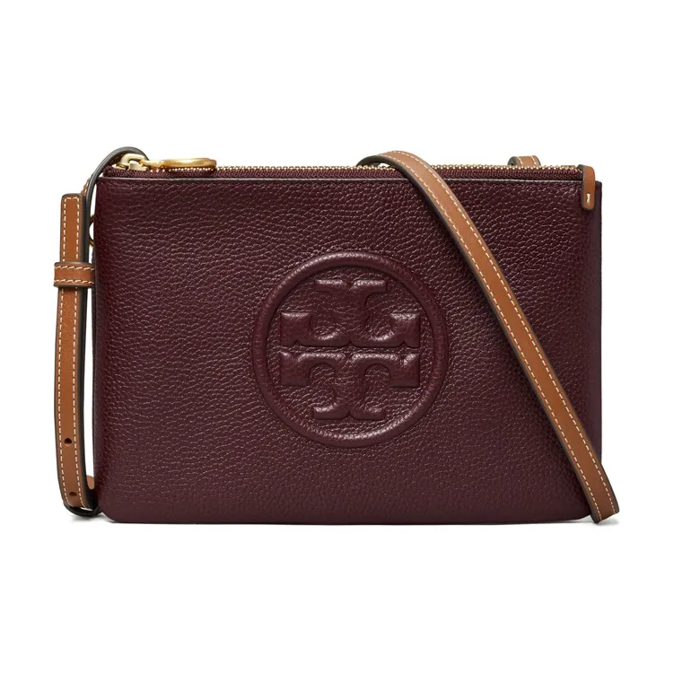 Tory Burch PerryBOMBÉ Кожа Сумка через плечо Женская Инжирный