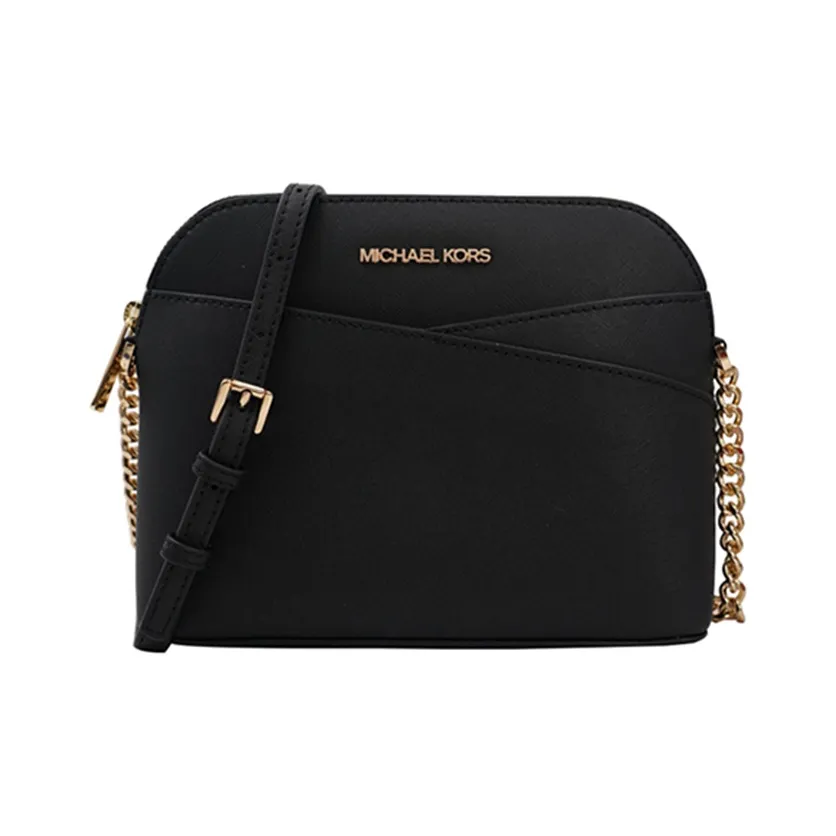 MICHAEL KORS Jet Set Travel Cow Leather Dome Bag, Crossbody Bag, Shoulder Bag Regular Women's Black