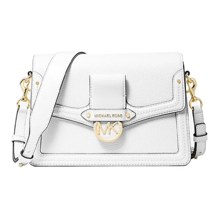 MICHAEL KORS Jessie Leather Crossbody Bag, Shoulder Bag Women's White