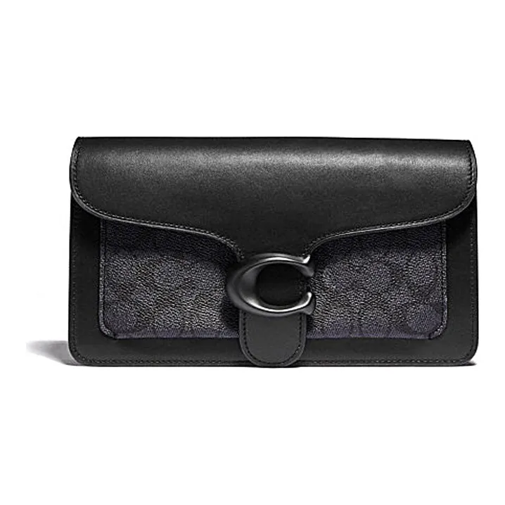 COACH Canvas С кожаными вставками Sling Сумка Одно плечо Через плечо Бананка Обычный Мужской Угольно-черный