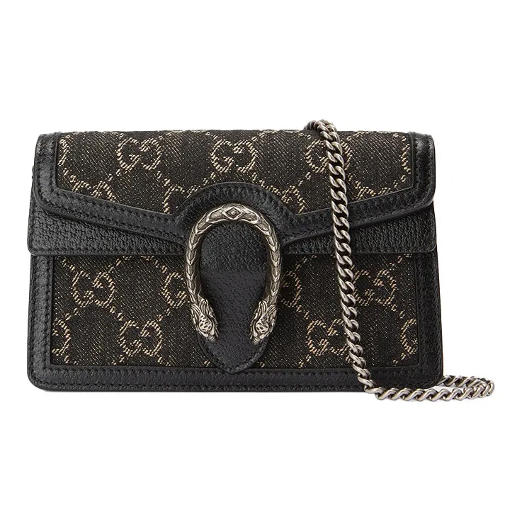 GUCCI Women's Dionysus GG Super Mini Shoulder Bag Black