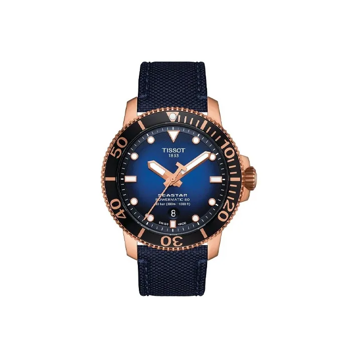 TISSOT Starfish 1000 Collection Automatic Mechanical Movement Men's Watches Watch 43mm Blue Dial Stainless Steel Case