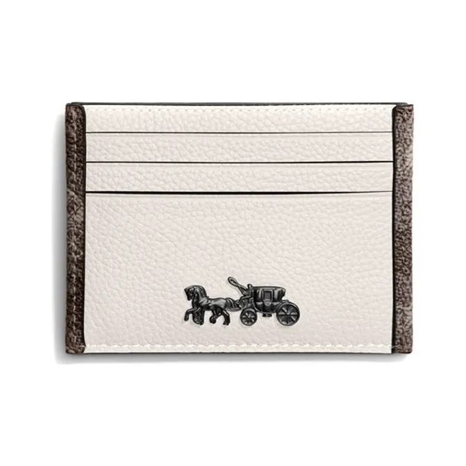 COACH Карточный чехол GRAIN LEATHER Кошелек Держатель для карт Держатель для карт Мужской Белый
