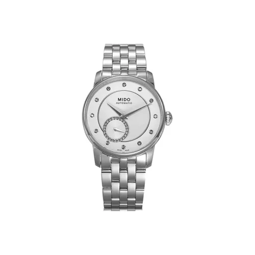MIDO Автоматический Механический Movement Женские Baroncelli Часы 35 мм Серебряные