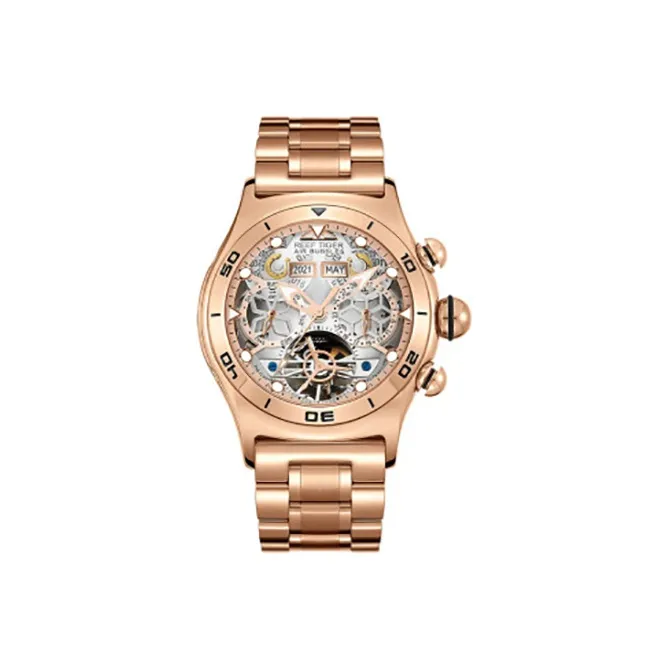 REEF TIGER Air Bubbles II Collection Automatic Mechanical Movement Watch Men's Watches White Dial RGA703-GMB