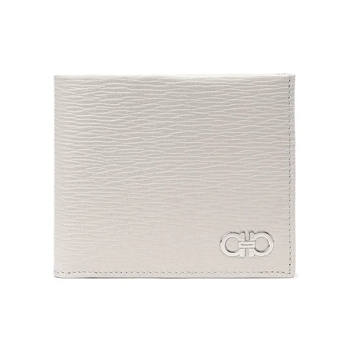 FERRAGAMO Cow Leather Wallet Regular Men's White