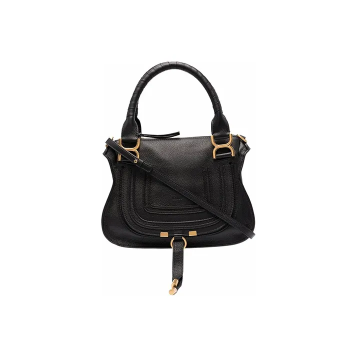 Chloe Cow Leather Clutch Women's Black