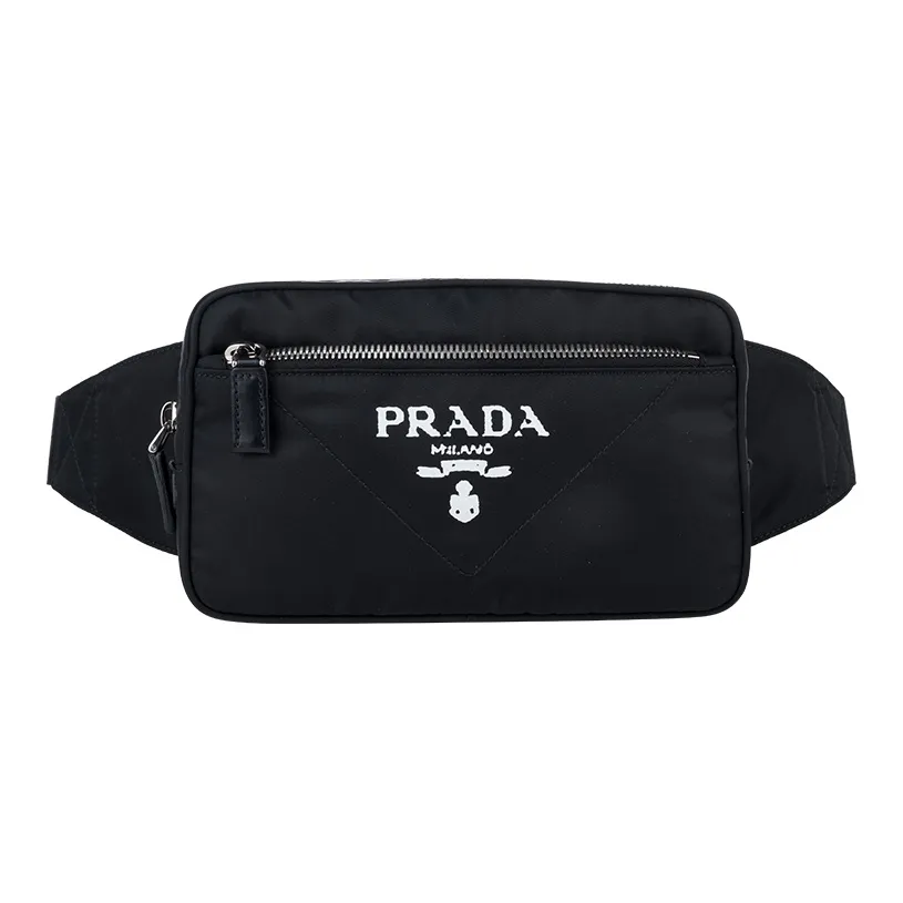 PRADA Nylon Fanny Pack Unisex Black