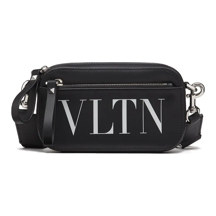 Valentino VLTN Cow Leather Crossbody Bag, Fanny Pack Trumpets Men's Black