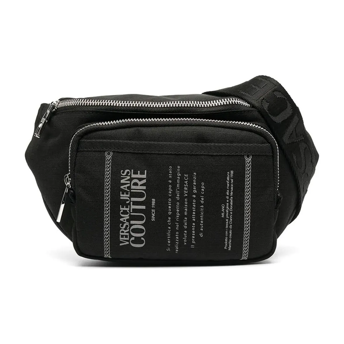 VERSACE JEANS COUTURE Polyamide Sling Bag Men's Black