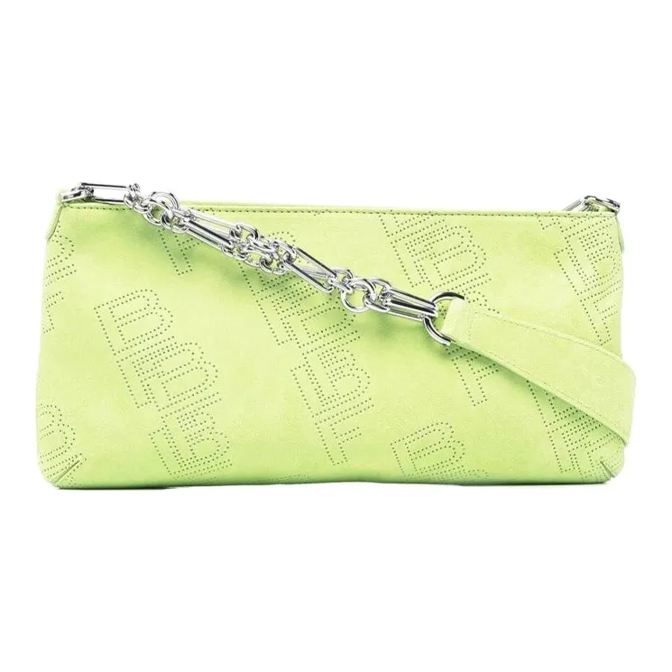 By Far Holly Замша Клатч Сумка на плечо Большая Женская Лаймово-зеленая