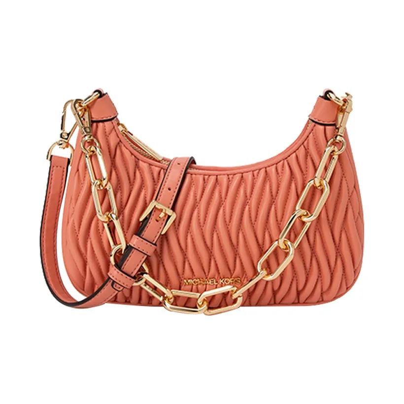 MICHAEL KORS Искусственная кожа Подмышечный Цепочка Ручная сумка Сумка через плечо Сумка на плечо Женские Фрукты Розовый