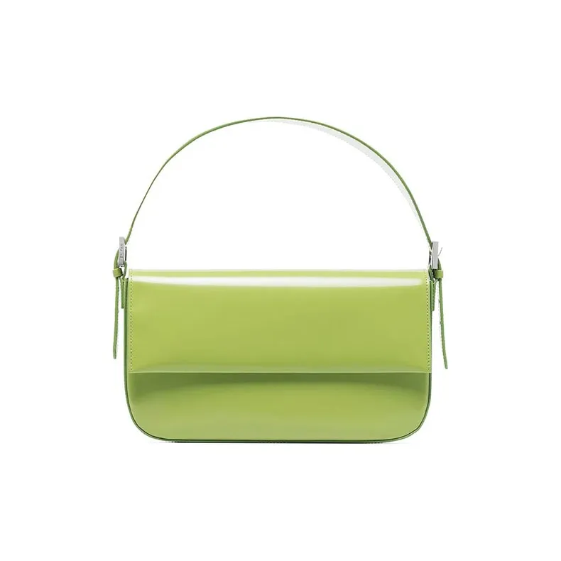 By Far Manu Коровья кожа Сумка на плечо Сумка Сумка через плечо Женская Лаймово-зеленый