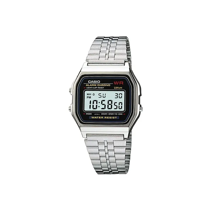 CASIO YOUTH Collection Металл Small Block Кварцевый механизм Нержавеющая сталь Ремешок Часы Мужские Черный циферблат
