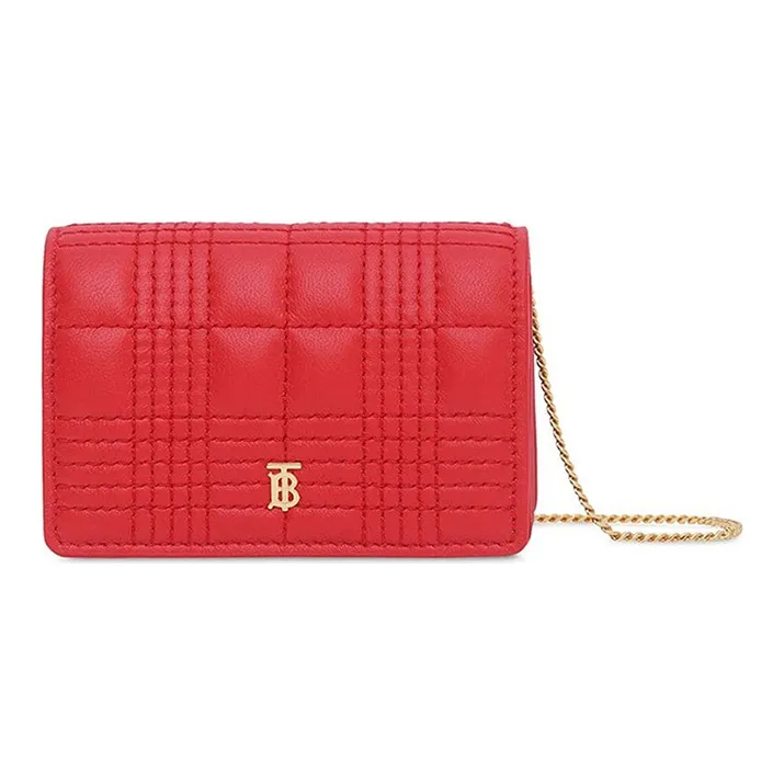 Burberry Lambskin Crossbody Bag Shoulder Bag Women's Red
