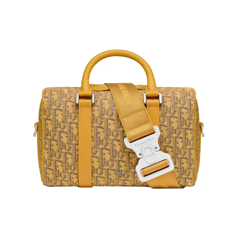 DIOR Lingot Cow Leather Saddle Bag, Travel Bag, Shoulder Bag, Crossbody Bag, Handbag Regular Men's Gold