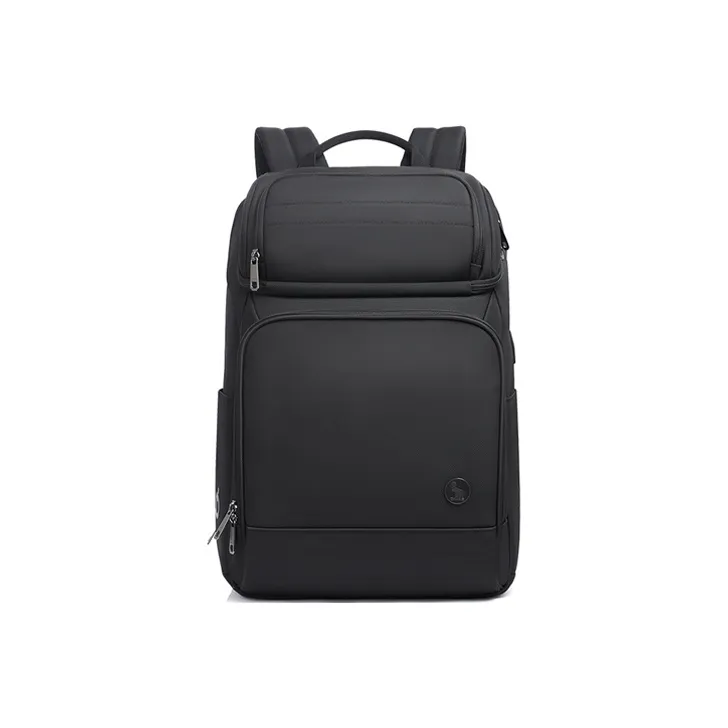 OIWAS Canvas Travel Backpack Laptop Bag Regular Men's Black