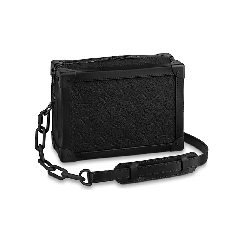 LOUIS VUITTON Soft Trunk Monogram Embossed Black