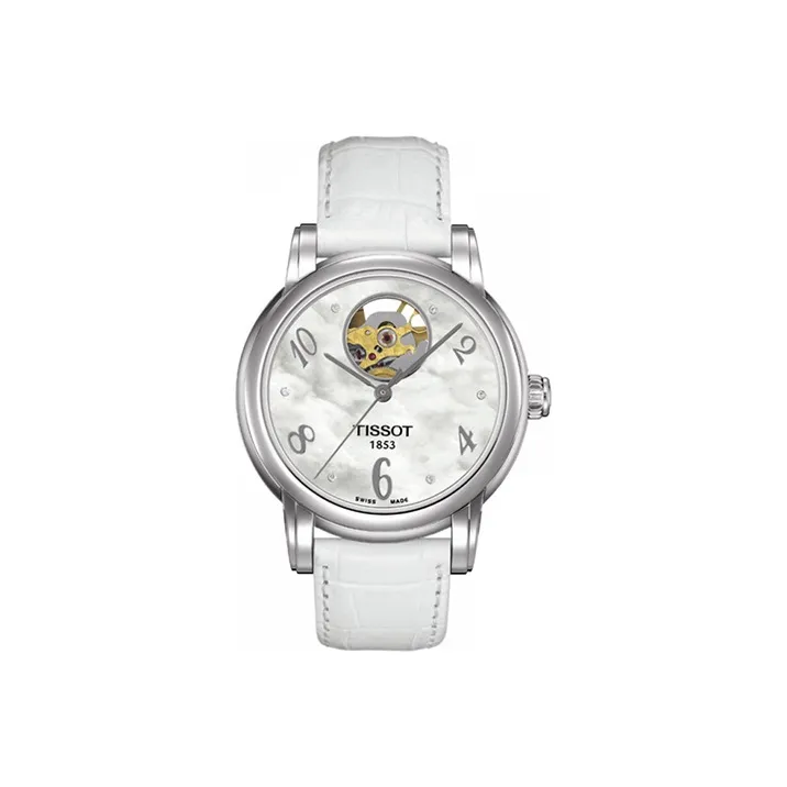 Tissot Автоматический Механический Movement Женские часы серии Xinyuan, цвет жемчужная раковина