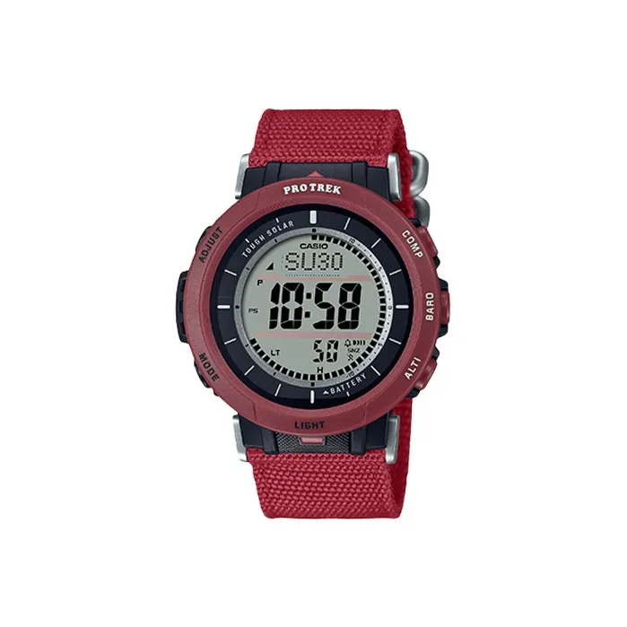 CASIO PRO TREK Collection PRG Коллекция Кварцевый механизм Ткань Ремешок Часы Мужские Циферблат Серый PRG 30B 4PR