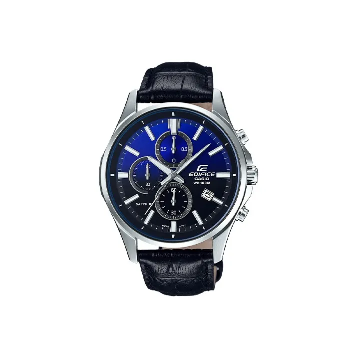 CASIO EDIFICE Кварцевый механизм Часы Мужские Синий циферблат