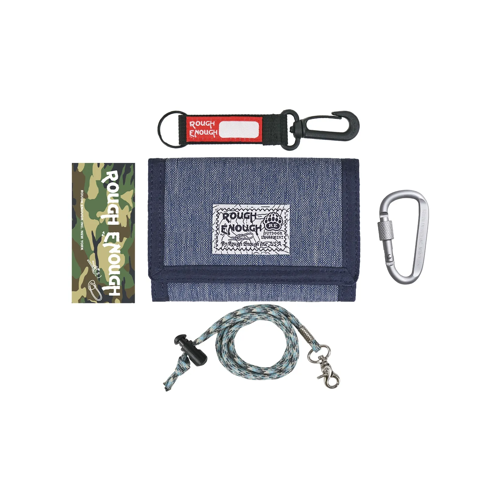 Rough Enough Деним Монета Кошелек Кошелек Унисекс Синий