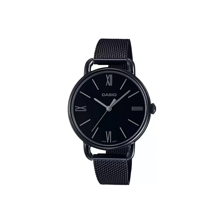 CASIO Standard Series Кварцевый механизм часы с ремешком из нержавеющей стали женские часы черный циферблат