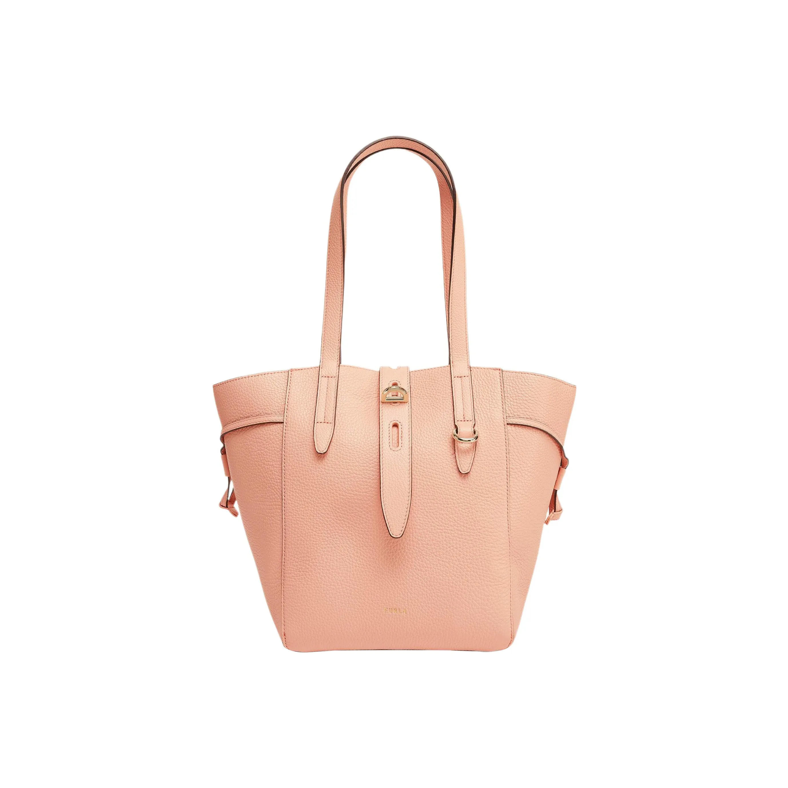 Furla Net Collection Телячья кожа с рельефом Сумка среднего размера Женская Оранжевая Розовая