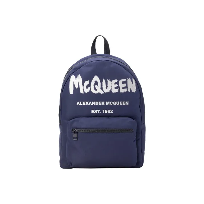 Alexander McQueen Nylon Fabric Backpack Unisex Blue