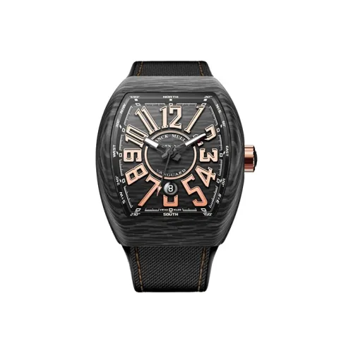 FRANCK MULLER Автоматический Механический Movement Мужские YACHTING VANGUARD Часы 44mm*53,7mm*12,7mm Черные