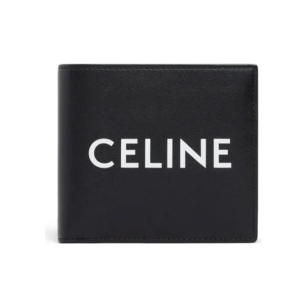 CELINE Smooth Cow Leather Coin Wallet Men's Black