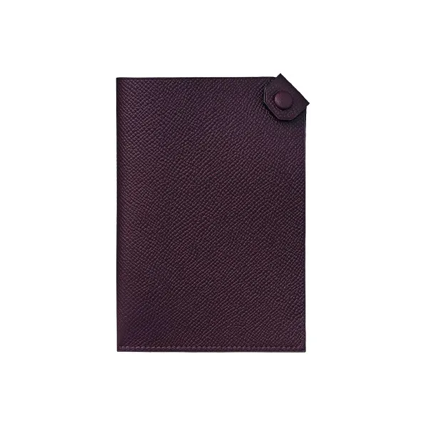 HERMES Tarmac Коровья кожа Кошелек для паспорта Женские Виноградный фиолетовый