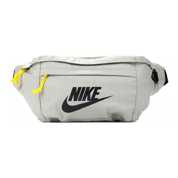 Nike Polyester Shoulder Bag, Crossbody Bag, Fanny Pack Men's White Gray Green