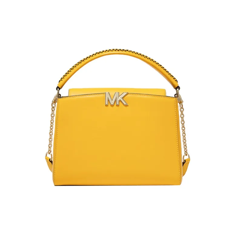 MICHAEL KORS Karlie Artificial Leather Crossbody Bag, Shoulder Bag, Handbag Medium Size Women's Yellow