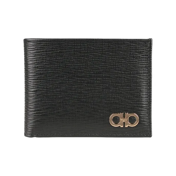 FERRAGAMO Leather Wallet Men's Black
